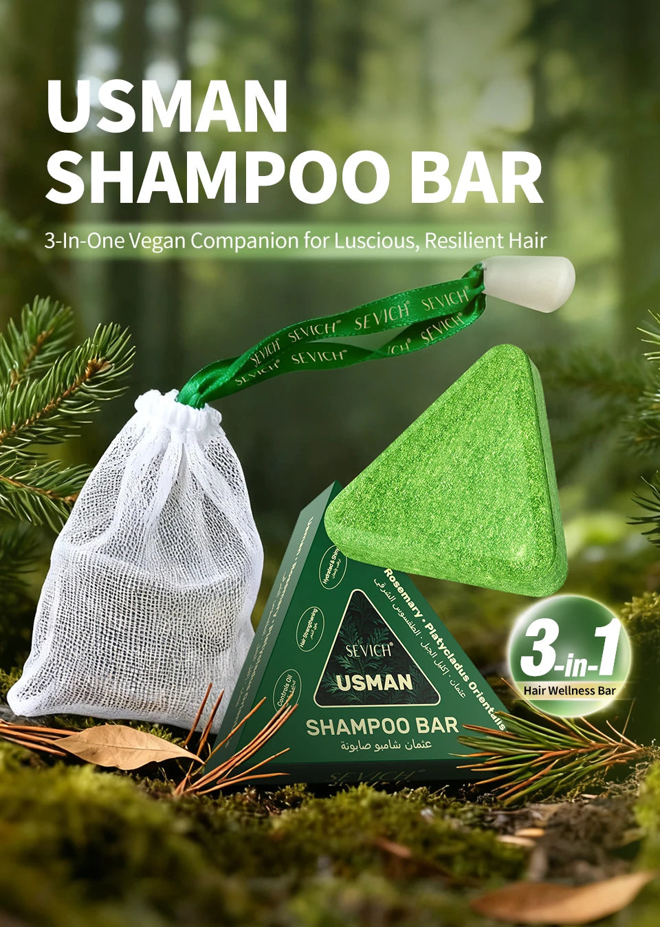 Natural Hair Strength Shampoo Soap | 12 Natural Korean Plants