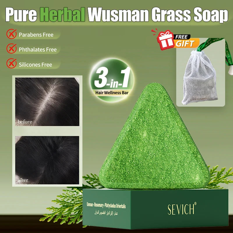 Natural Hair Strength Shampoo Soap | 12 Natural Korean Plants